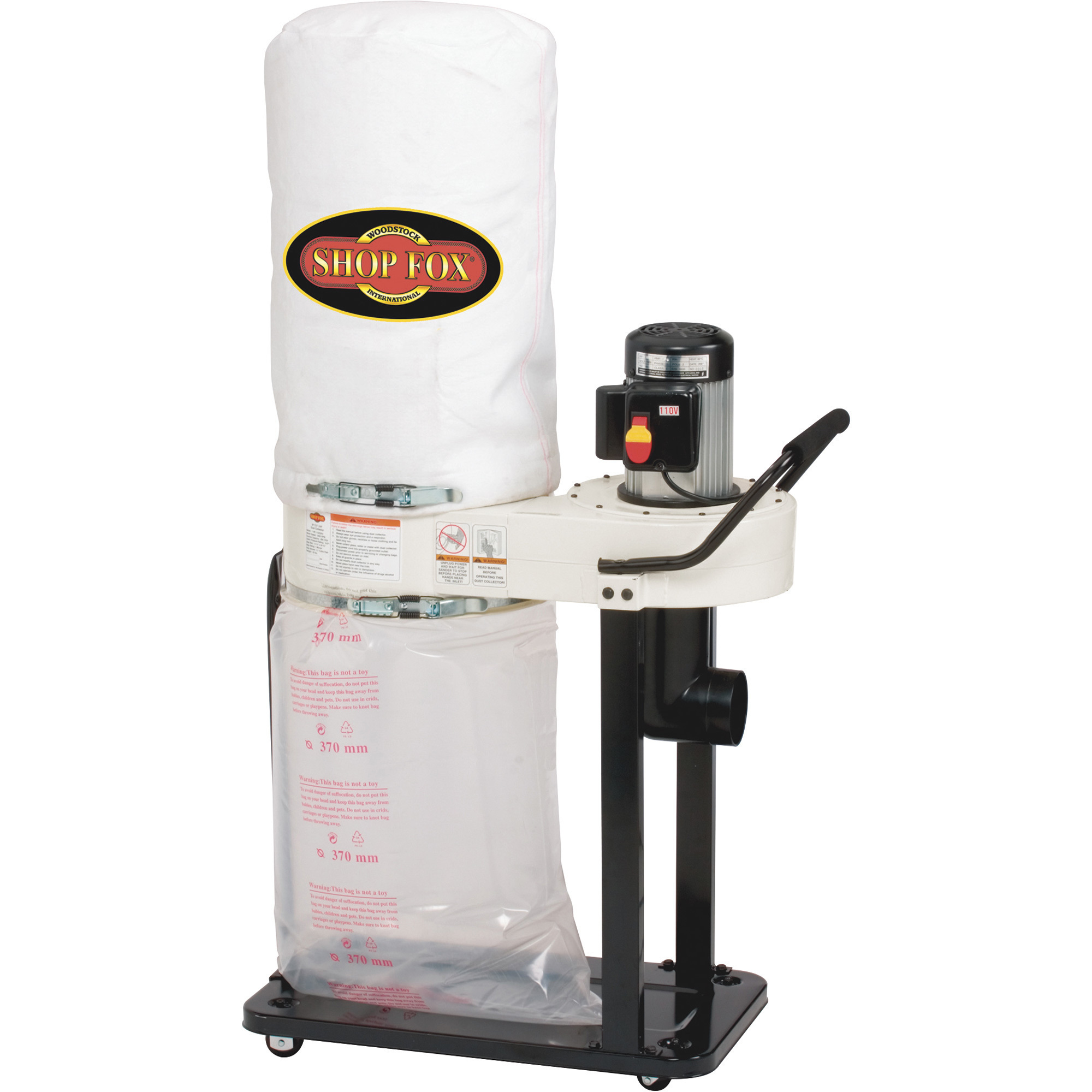 Shop Fox Dust Collector, 1 HP, 800 CFM, Model# W1727